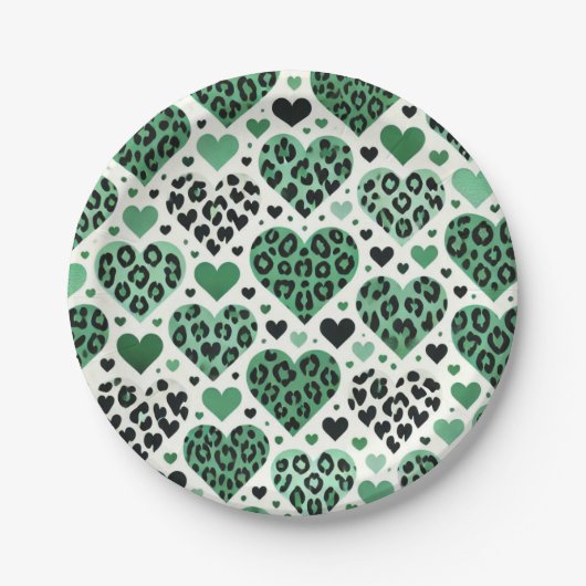 Gekke liefde (groen) papieren bordje (Voorkant)