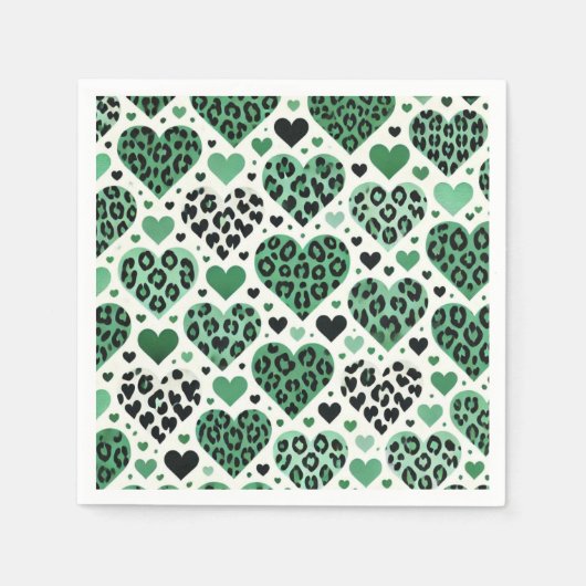 Gekke liefde (groen) servet (Voorkant)