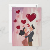 Gekke liefde in de lucht briefkaart (Voorkant / Achterkant)