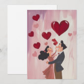 Gekke liefde in de lucht kaart (Voorkant / Achterkant)
