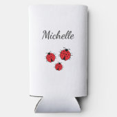 Gekke lieveheersbeestjes Illustratie Schattige Gep Seltzer Blikjeskoeler (Achterkant)