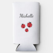 Gekke lieveheersbeestjes Illustratie Schattige Gep Seltzer Blikjeskoeler (Voorkant)