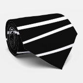Gekke lijnen (zwart) stropdas (Opgerold)