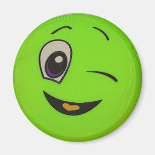 Gekke Lime Green Face Magnet