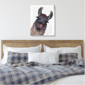 Gekke Llama Canvas Afdruk (Insitu (Slaapkamer))