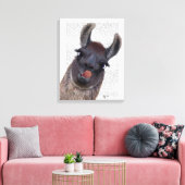 Gekke Llama Canvas Afdruk (Insitu (Woonkamer))