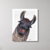 Gekke Llama Canvas Afdruk (Voorkant)