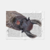 Gekke Llama Fleece Deken (Voorkant (Horizontaal))