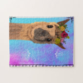 Gekke Llama Spirit Animal Puzzle Legpuzzel (Horizontaal)