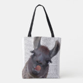 Gekke Llama Tote Bag (Achterkant)