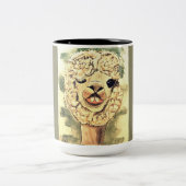 Gekke Llama Tweekleurige Koffiemok (Center)