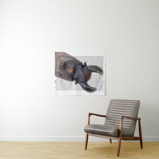 Gekke Llama Wandkleed (In Situ (horizontaal))