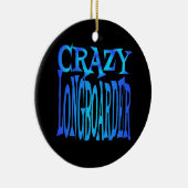 Gekke Longboarder Keramisch Ornament (Rechts)