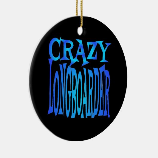 Gekke Longboarder Keramisch Ornament (Rechts)