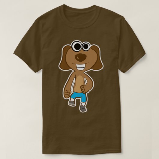 gekke loophond t-shirt (Design voorkant)