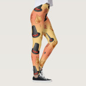 Gekke magische Petten met herfstbladeren Leggings (Rechts)