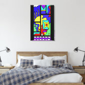 Gekke man canvas afdruk (Insitu (Slaapkamer))