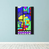 Gekke man canvas afdruk (Insitu (Houten vloer))