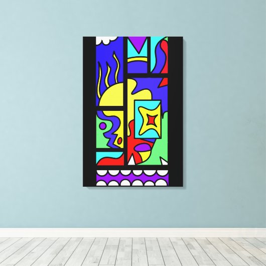 Gekke man canvas afdruk (Insitu (Houten vloer))