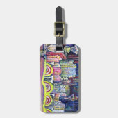 Gekke man op Market en Main, Singapore Bagagelabel (Voorkant verticaal)