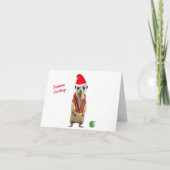Gekke Meerkat Kerst Kaart (Voorkant)
