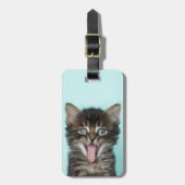 Gekke Merlin Kitten Bagagelabel (Voorkant verticaal)