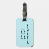 Gekke Merlin Kitten Bagagelabel (Achterkant verticaal)