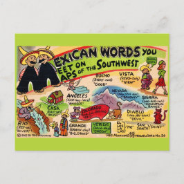 Gekke Mexicaanse woorden Briefkaart