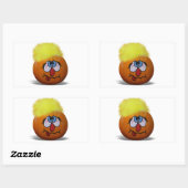 Gekke Mini Pompoen Gezicht Rechthoekige Sticker (Vel)