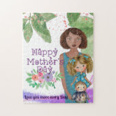 Gekke moeder met kinder | Moederdag Legpuzzel (Verticaal)