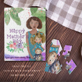 Gekke moeder met kinder | Moederdag Legpuzzel