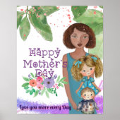 Gekke moeder met kinder | Moederdag Poster (Voorkant)