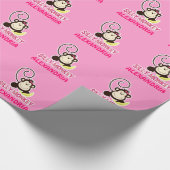 Gekke Monkey Girl -omslagpapier Cadeaupapier (Hoek)