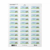 Gekke Monkeys Twins AFDRUKBARE ADRESETIKETTEN Etiket (Full Sheet)