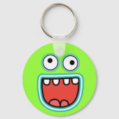Gekke Monster Grin Face Sleutelhanger (Voorkant)