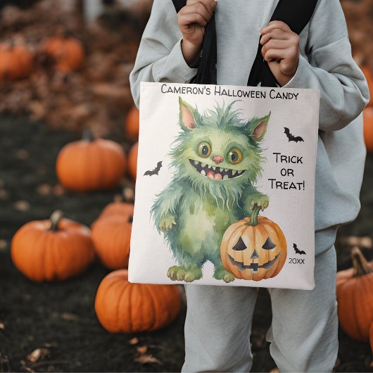 Gekke Monster Halloween Snoep Tote Bag