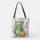 Gekke Monster Halloween Snoep Tote Bag (Achterkant)
