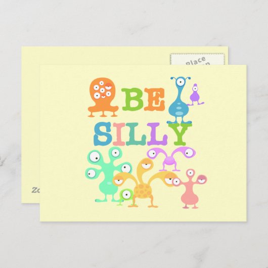 Gekke monsters briefkaart (Voorkant / Achterkant)