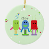 Gekke monsters keramisch ornament (Voorkant)