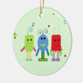 Gekke monsters keramisch ornament (Links)