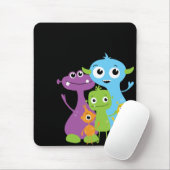 Gekke monsters Mousepad voor kinderen Muismat (Met muis)