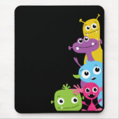 Gekke monsters Mousepad voor kinderen Muismat (Voorkant)