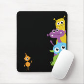 Gekke monsters Mousepad voor kinderen Muismat (Met muis)