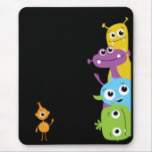 Gekke monsters Mousepad voor kinderen Muismat (Voorkant)