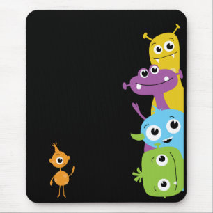 Gekke monsters Mousepad voor kinderen Muismat