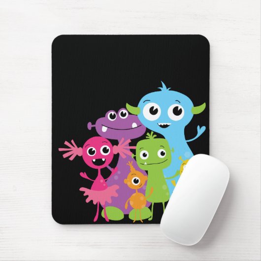 Gekke monsters Mousepad voor kinderen Muismat (Met muis)
