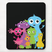 Gekke monsters Mousepad voor kinderen Muismat (Voorkant)
