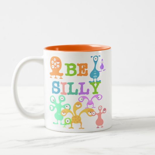 Gekke monsters tweekleurige koffiemok (Links)