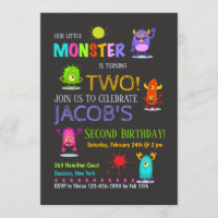 Gekke Monsters Uitnodiging