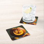 Gekke Mr Pumpkin Head Kartonnen Onderzetters (Insitu)